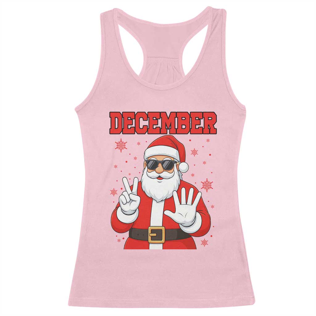 December 25 Racerback Tank Top Funny Santa Says Christmas - Wonder Print Shop