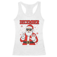 December 25 Racerback Tank Top Funny Santa Says Christmas - Wonder Print Shop