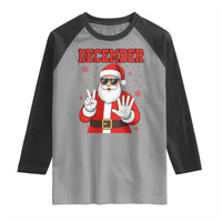 December 25 Raglan Shirt Funny Santa Says Christmas - Wonder Print Shop