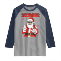 December 25 Raglan Shirt Funny Santa Says Christmas - Wonder Print Shop