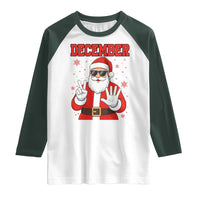 December 25 Raglan Shirt Funny Santa Says Christmas - Wonder Print Shop