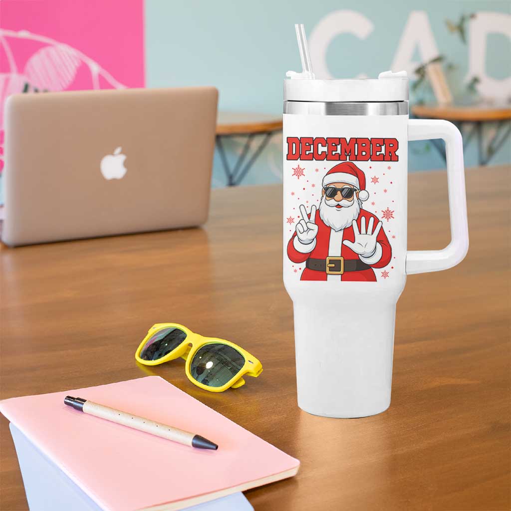 December 25 Tumbler With Handle Funny Santa Says Christmas - Wonder Print Shop