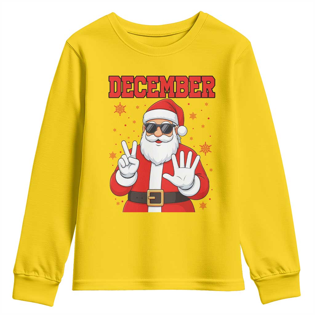 December 25 Youth Sweatshirt Funny Santa Says Christmas - Wonder Print Shop