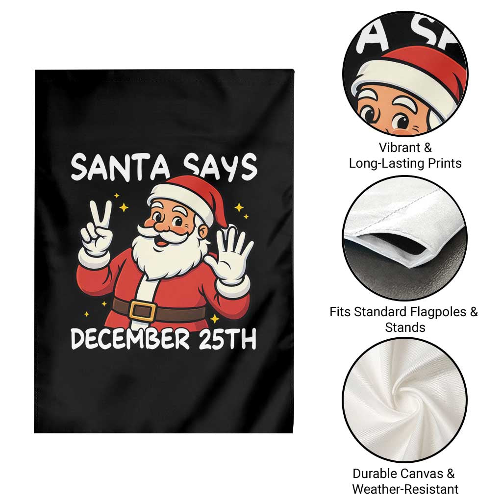 Santa Christmas December 25 Garden Flag - Wonder Print Shop