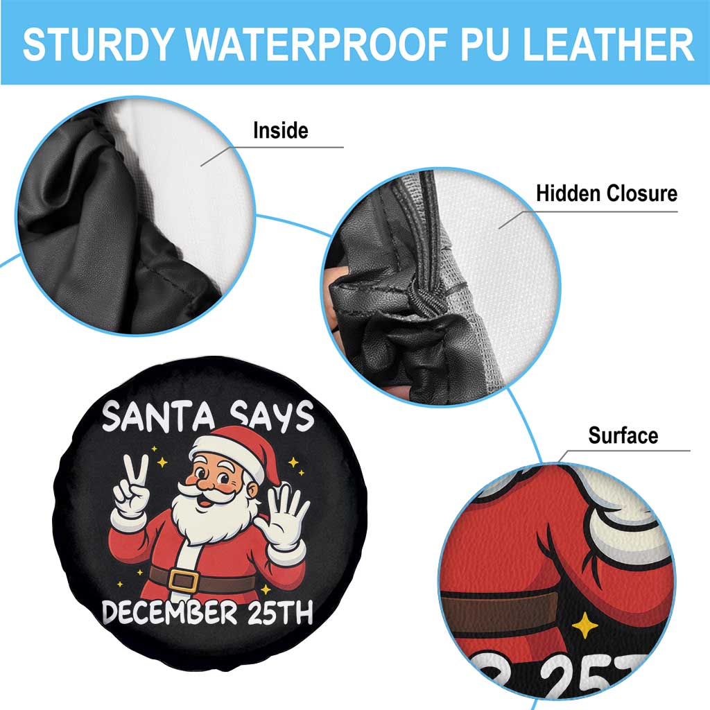 Santa Christmas December 25 Spare Tire Cover - Wonder Print Shop