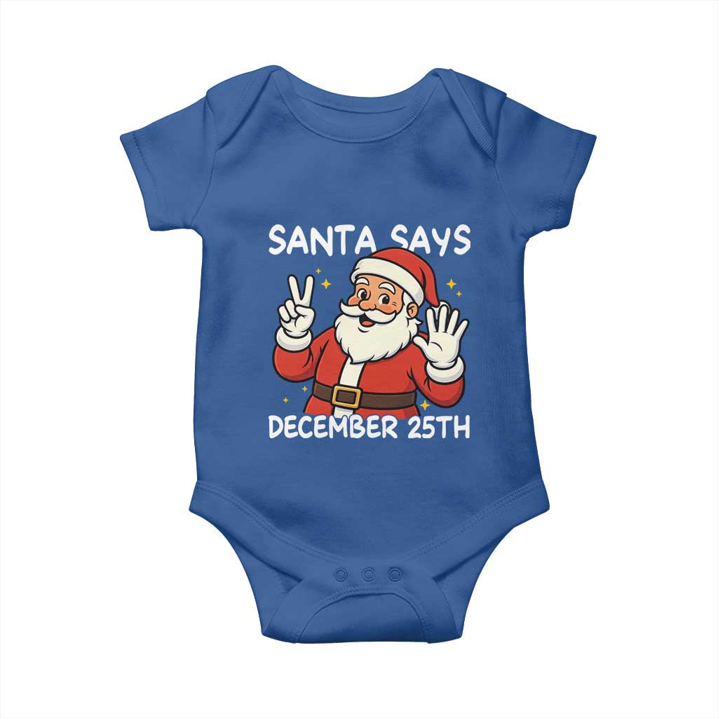 Santa Christmas December 25 Baby Onesie - Wonder Print Shop
