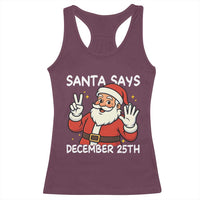 Santa Christmas December 25 Racerback Tank Top - Wonder Print Shop