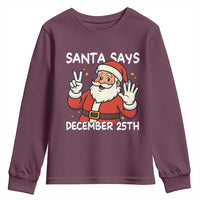 Santa Christmas December 25 Youth Sweatshirt - Wonder Print Shop