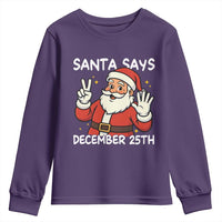 Santa Christmas December 25 Youth Sweatshirt - Wonder Print Shop