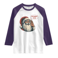 Funny Santa Christmas December 25 Raglan Shirt - Wonder Print Shop