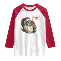 Funny Santa Christmas December 25 Raglan Shirt - Wonder Print Shop