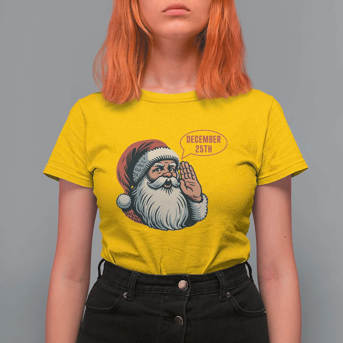 Funny Santa Christmas December 25 T Shirt For Women - Wonder Print Shop