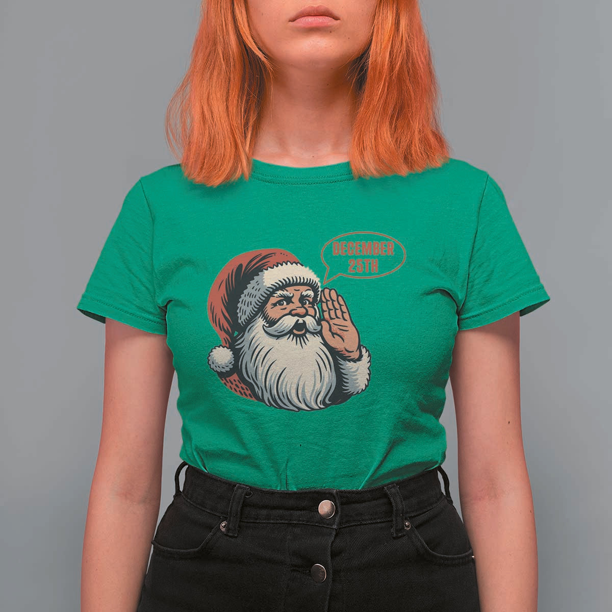 Funny Santa Christmas December 25 T Shirt For Women - Wonder Print Shop