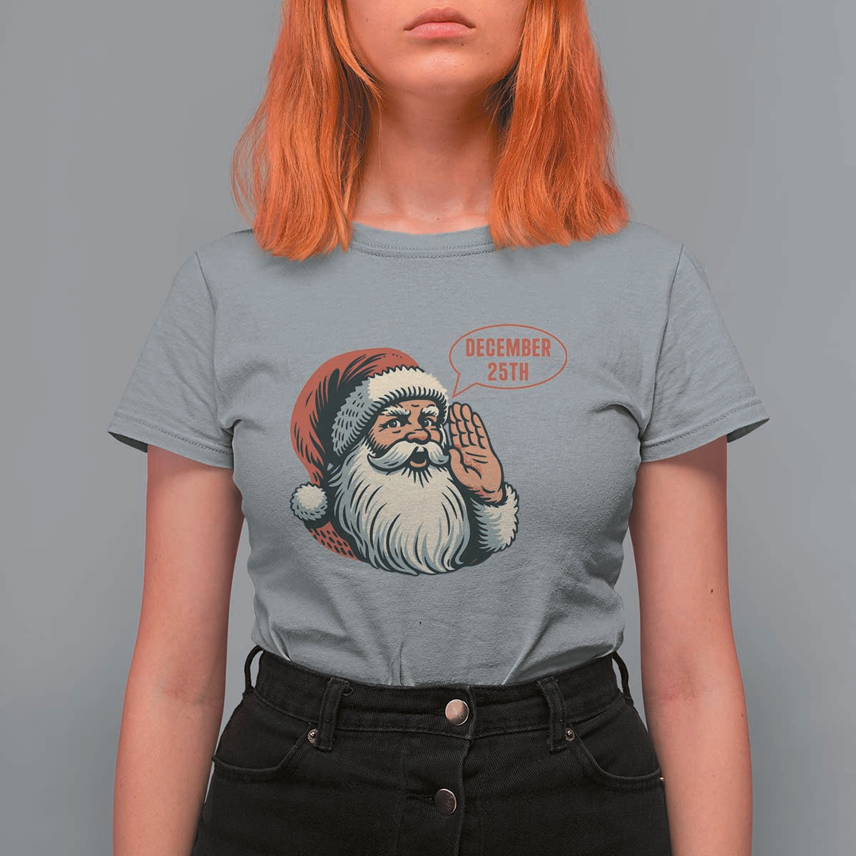 Funny Santa Christmas December 25 T Shirt For Women - Wonder Print Shop