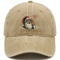 Funny Santa Christmas December 25 Washed Cotton Baseball Cap