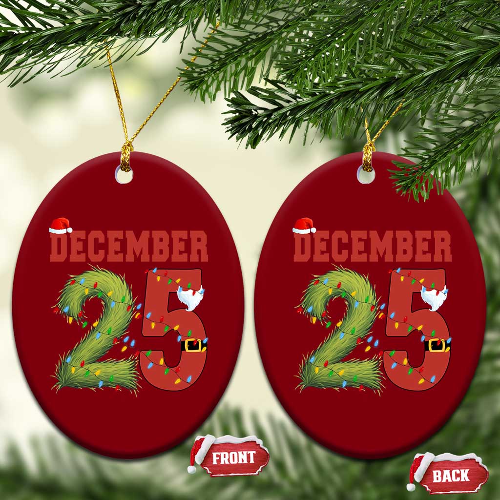 Christmas December 25 Ceramic Ornament Family Holiday Xmas - Wonder Print Shop