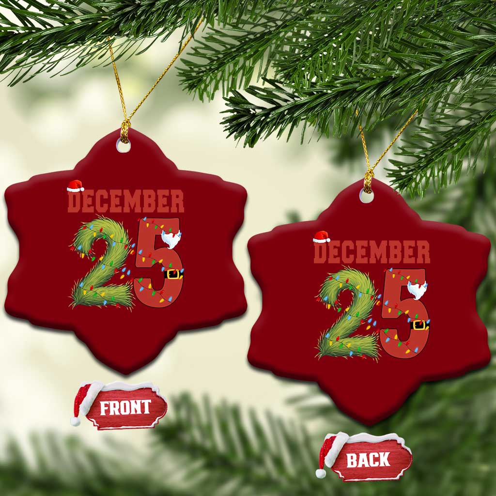 Christmas December 25 Ceramic Ornament Family Holiday Xmas - Wonder Print Shop