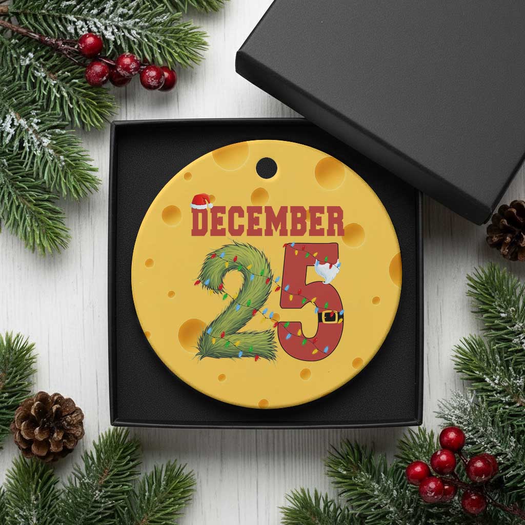 Christmas December 25 Ceramic Ornament Family Holiday Xmas - Wonder Print Shop