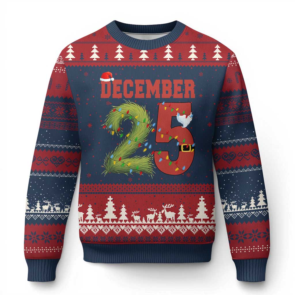 Xmas December 25 Ugly Christmas Sweater Family Holiday Xmas - Wonder Print Shop