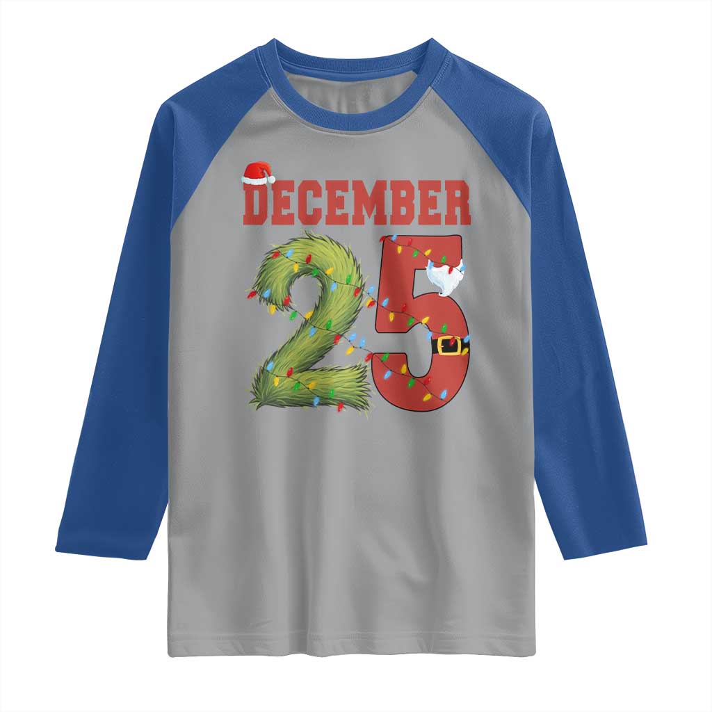 Christmas December 25 Raglan Shirt Family Holiday Xmas - Wonder Print Shop