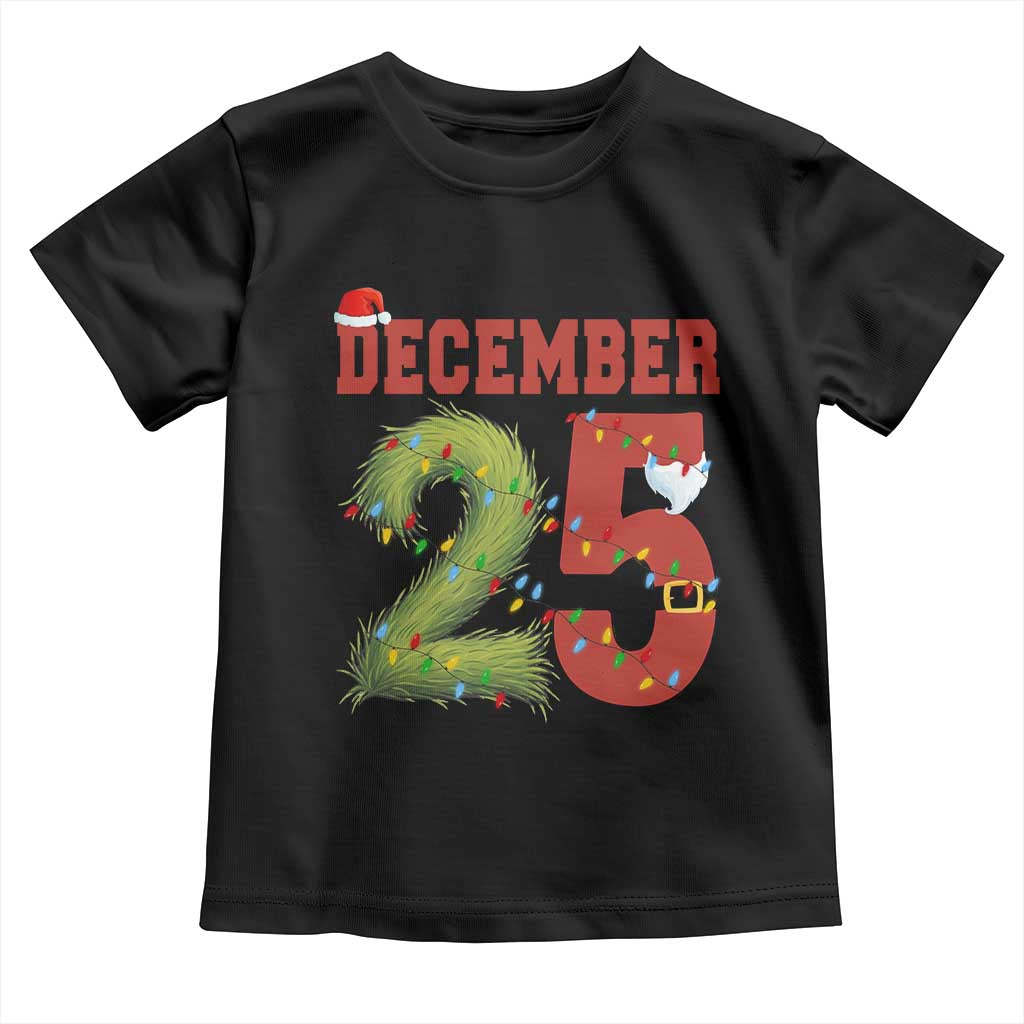 Christmas December 25 Toddler T Shirt Family Holiday Xmas - Wonder Print Shop