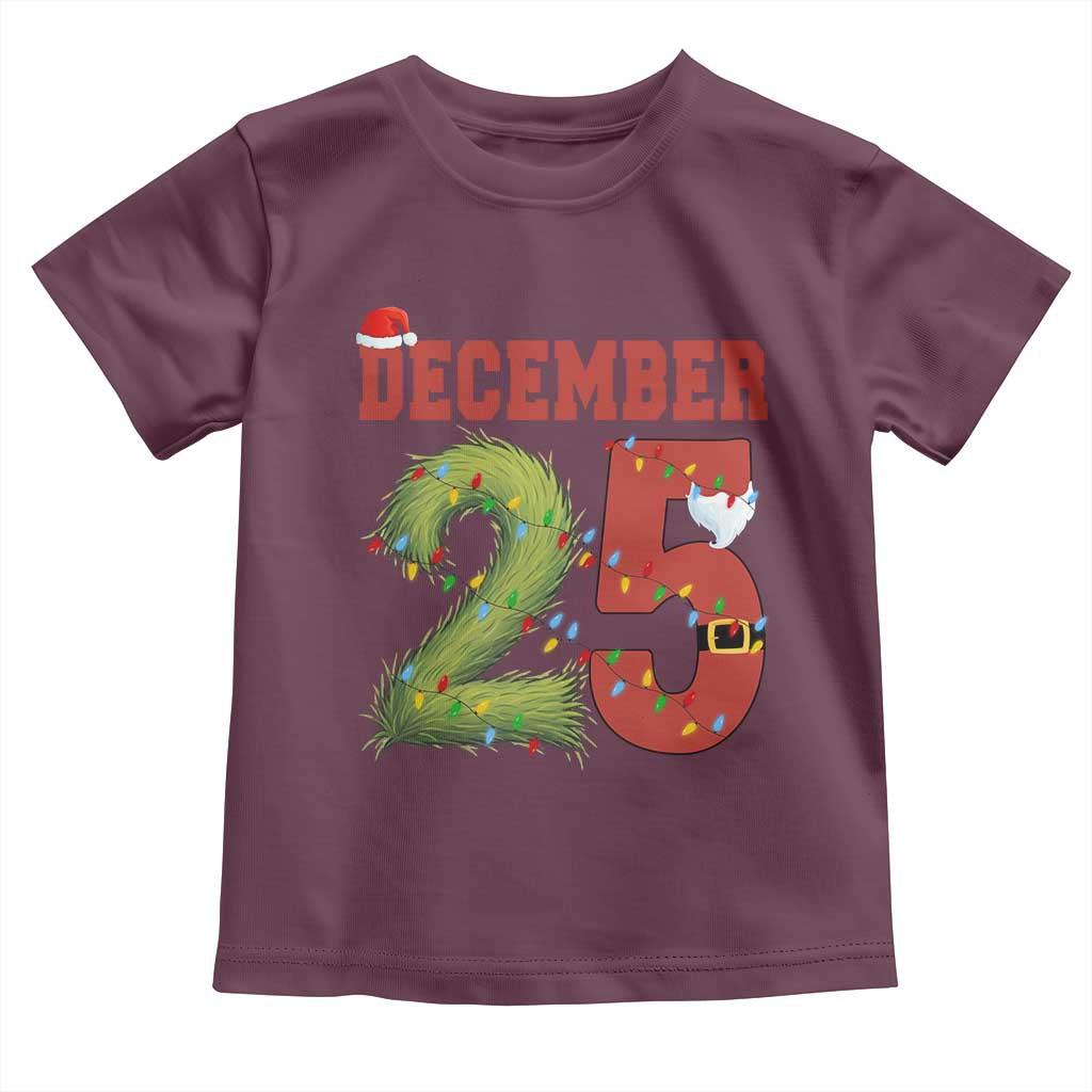 Christmas December 25 Toddler T Shirt Family Holiday Xmas - Wonder Print Shop