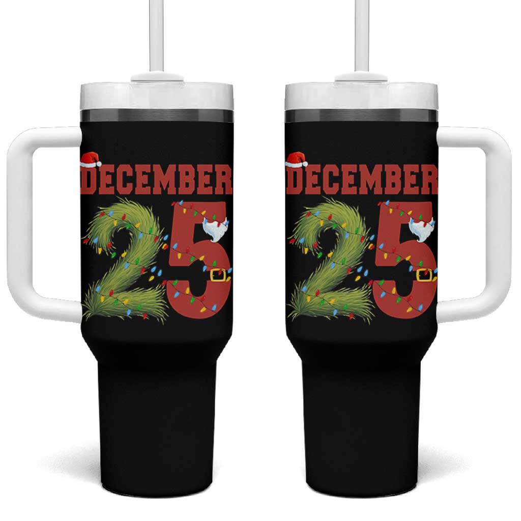Christmas December 25 Tumbler With Handle Family Holiday Xmas - Wonder Print Shop