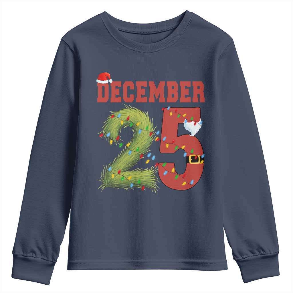 Christmas December 25 Youth Sweatshirt Family Holiday Xmas - Wonder Print Shop