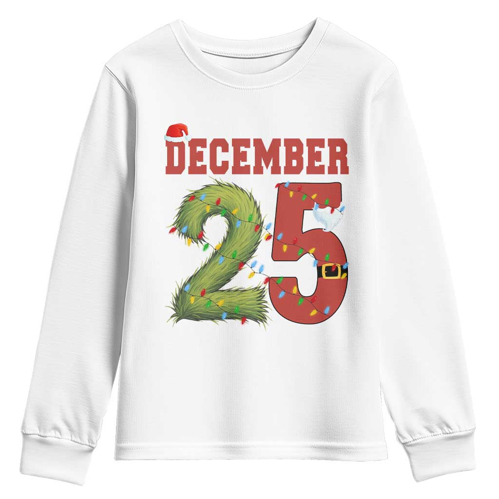 Christmas December 25 Youth Sweatshirt Family Holiday Xmas - Wonder Print Shop
