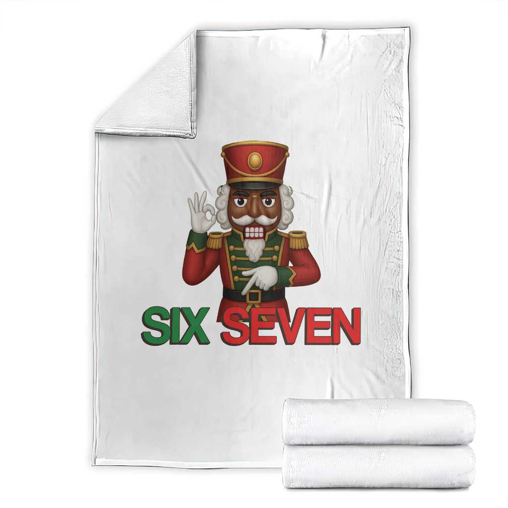 67 Six Seven Black Nutcracker Christmas Meme Throw Blanket - Wonder Print Shop