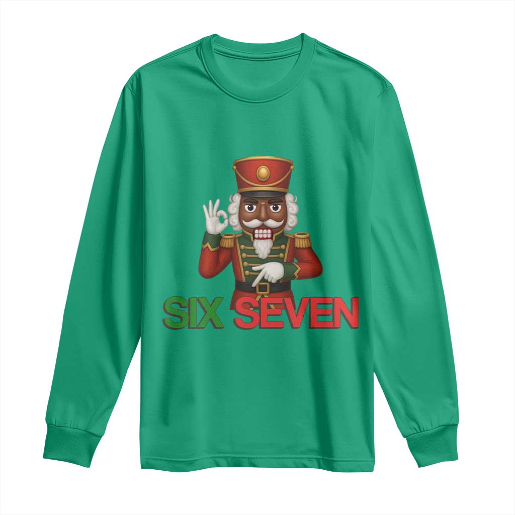 67 Six Seven Black Nutcracker Christmas Meme Long Sleeve Shirt - Wonder Print Shop