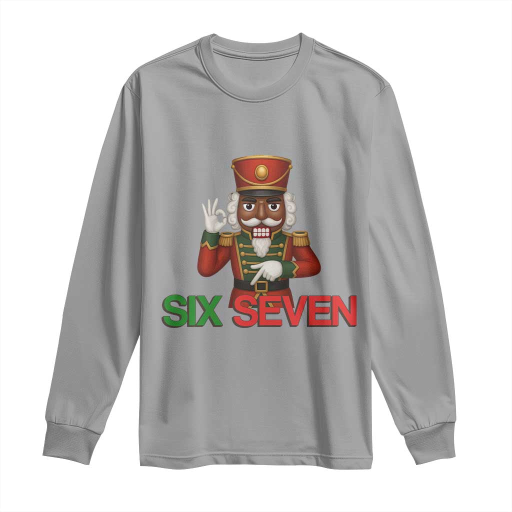 67 Six Seven Black Nutcracker Christmas Meme Long Sleeve Shirt - Wonder Print Shop