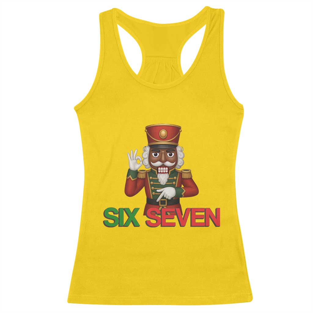 67 Six Seven Black Nutcracker Christmas Meme Racerback Tank Top - Wonder Print Shop