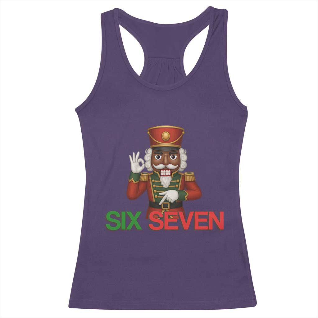 67 Six Seven Black Nutcracker Christmas Meme Racerback Tank Top - Wonder Print Shop
