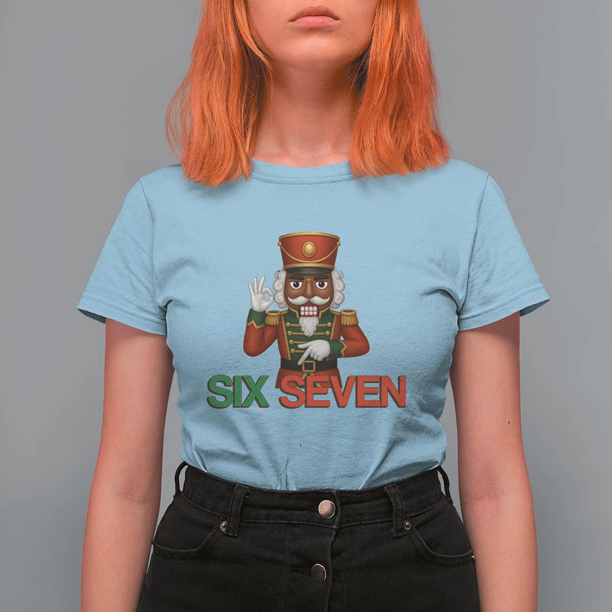 67 Six Seven Black Nutcracker Christmas Meme T Shirt For Women - Wonder Print Shop