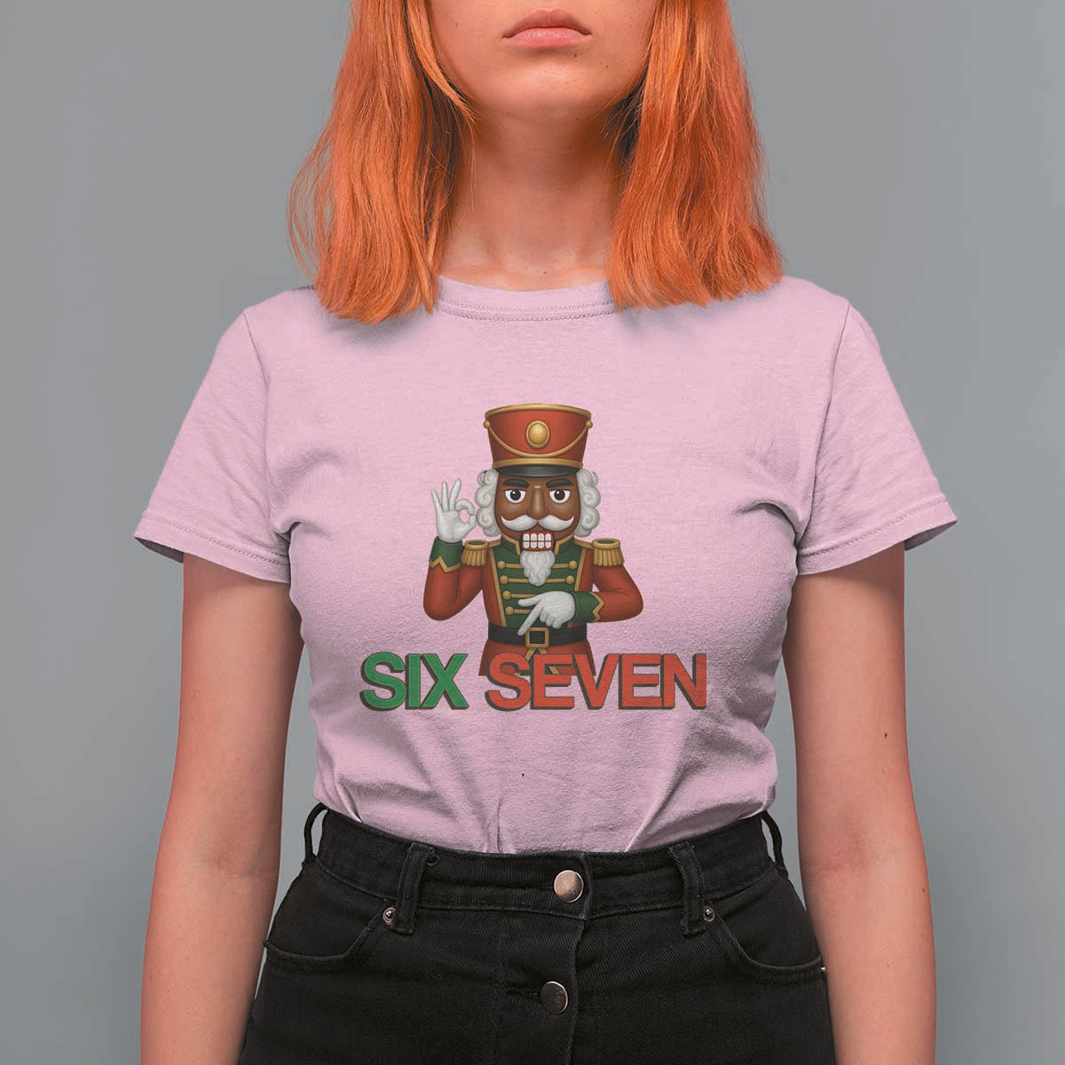 67 Six Seven Black Nutcracker Christmas Meme T Shirt For Women - Wonder Print Shop