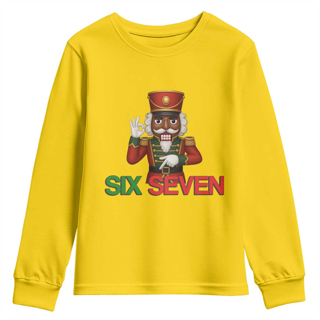 67 Six Seven Black Nutcracker Christmas Meme Youth Sweatshirt - Wonder Print Shop