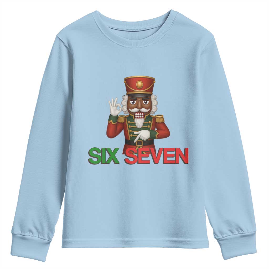 67 Six Seven Black Nutcracker Christmas Meme Youth Sweatshirt - Wonder Print Shop