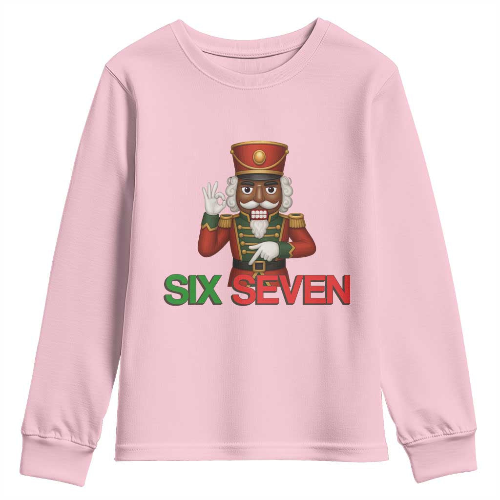 67 Six Seven Black Nutcracker Christmas Meme Youth Sweatshirt - Wonder Print Shop