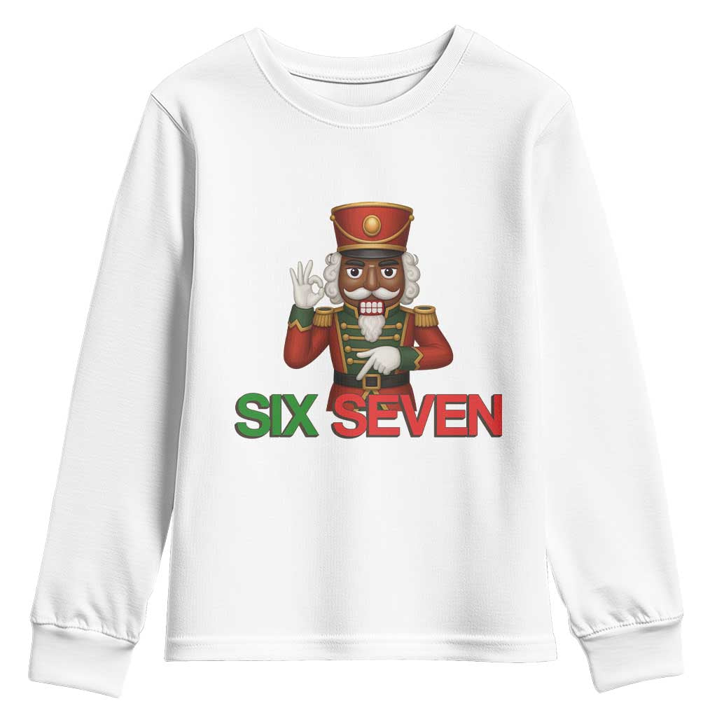 67 Six Seven Black Nutcracker Christmas Meme Youth Sweatshirt - Wonder Print Shop