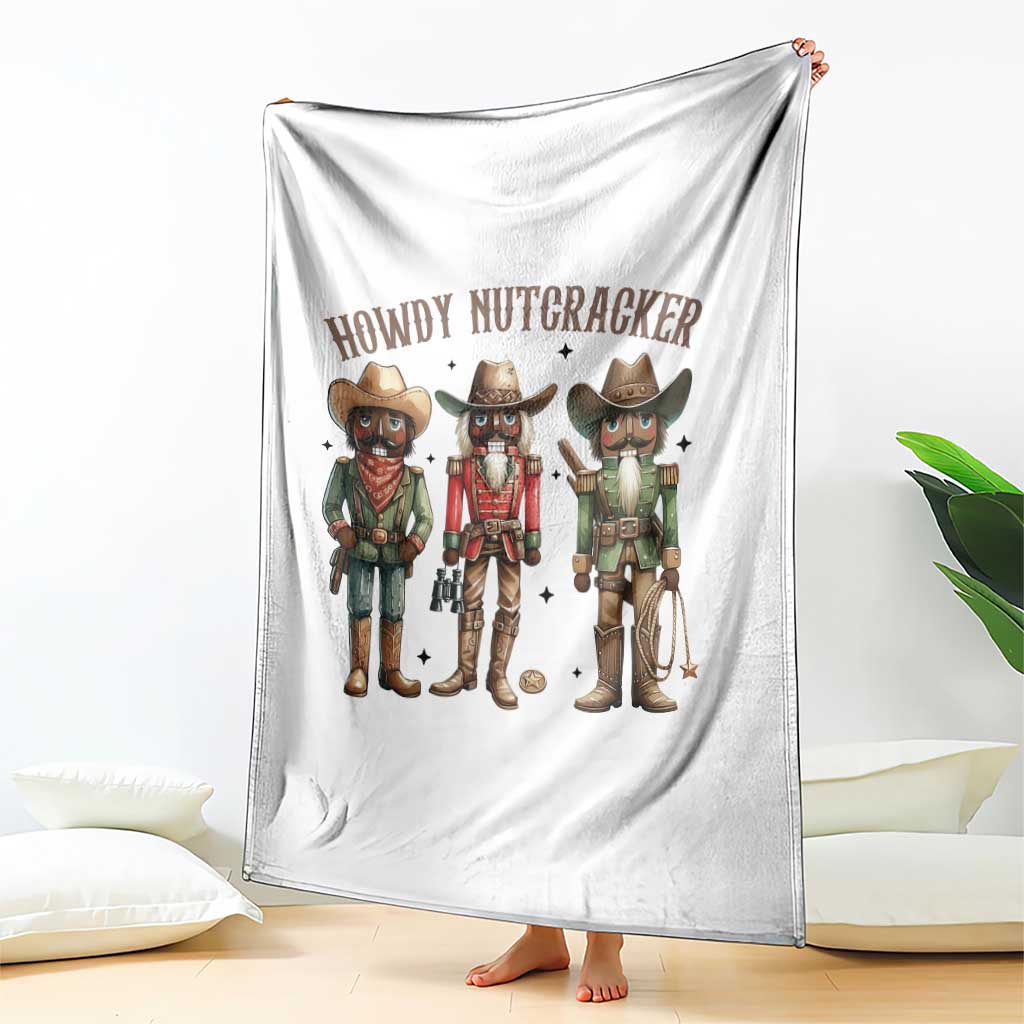 Nutcracker Cowboy Christmas Western Country Howdy Throw Blanket - Wonder Print Shop