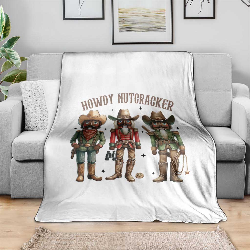 Nutcracker Cowboy Christmas Western Country Howdy Throw Blanket - Wonder Print Shop