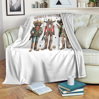 Nutcracker Cowboy Christmas Western Country Howdy Throw Blanket - Wonder Print Shop