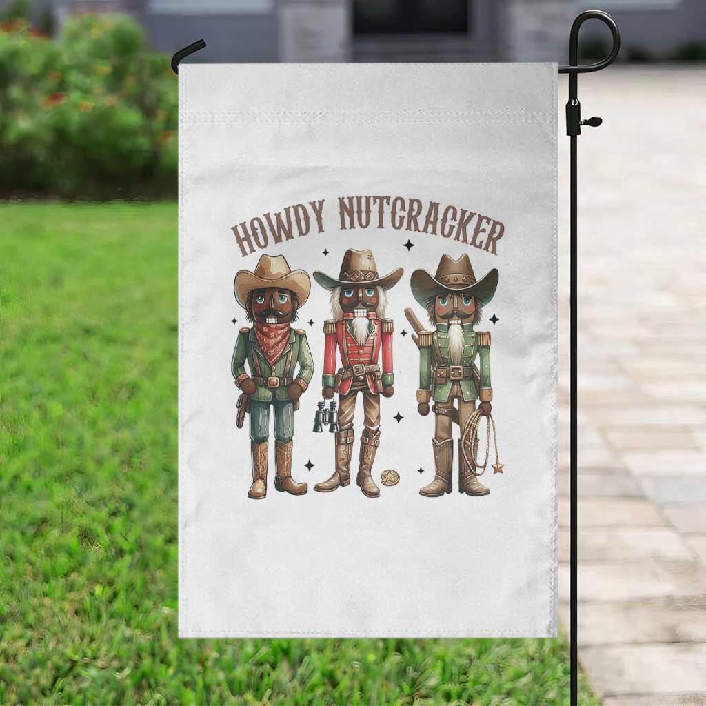 Nutcracker Cowboy Christmas Western Country Howdy Garden Flag - Wonder Print Shop