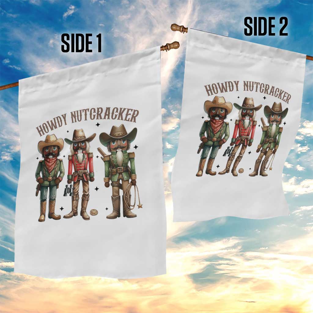 Nutcracker Cowboy Christmas Western Country Howdy Garden Flag - Wonder Print Shop