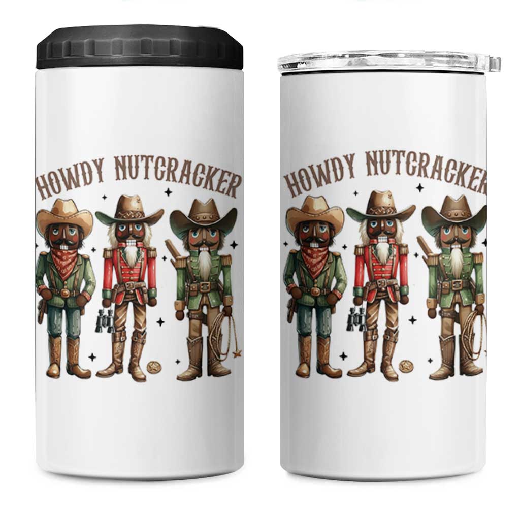Nutcracker Cowboy Christmas Western Country Howdy 4 in 1 Can Cooler Tumbler - Wonder Print Shop