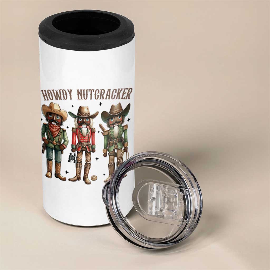 Nutcracker Cowboy Christmas Western Country Howdy 4 in 1 Can Cooler Tumbler - Wonder Print Shop
