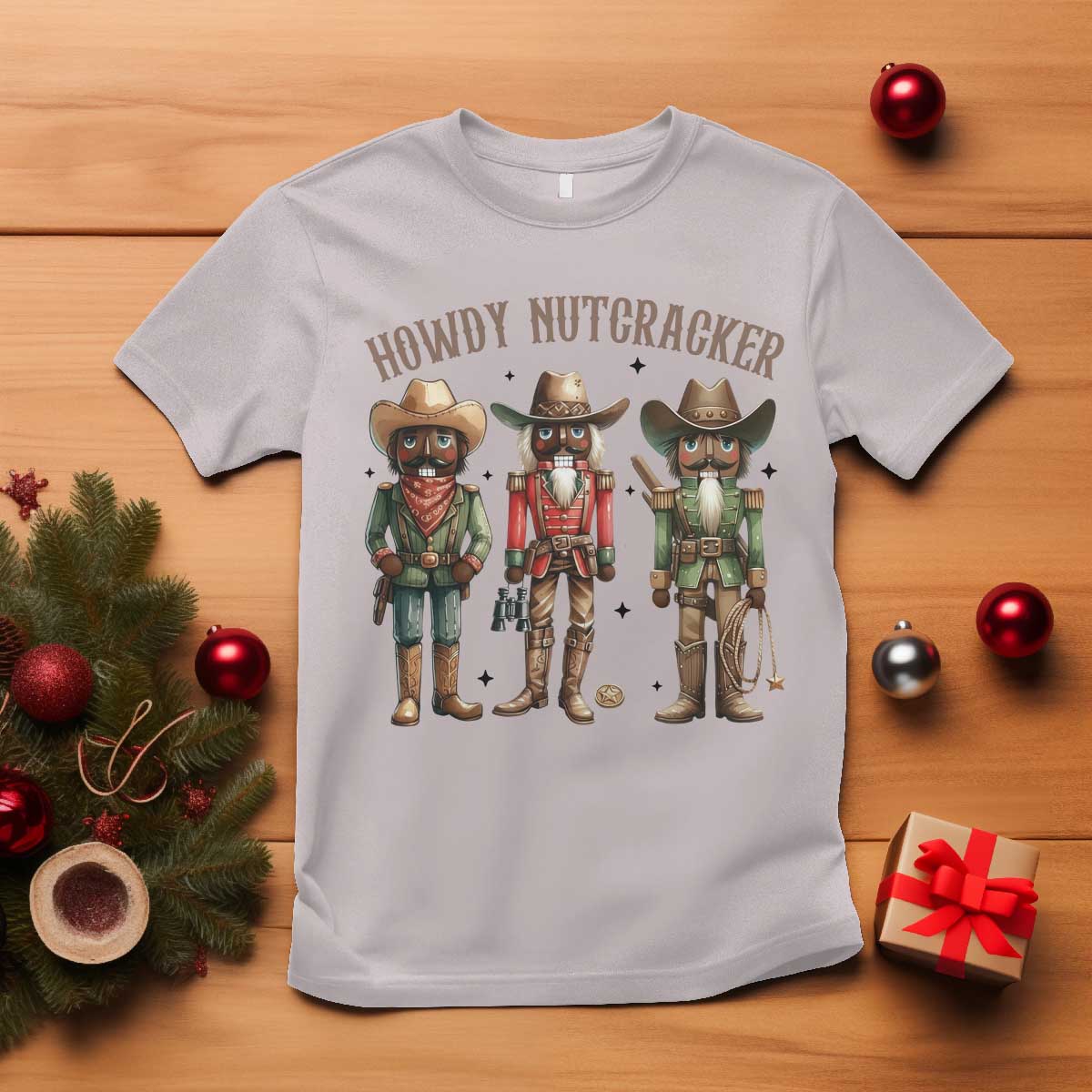 Nutcracker Cowboy Christmas Western Country Howdy T Shirt - Wonder Print Shop
