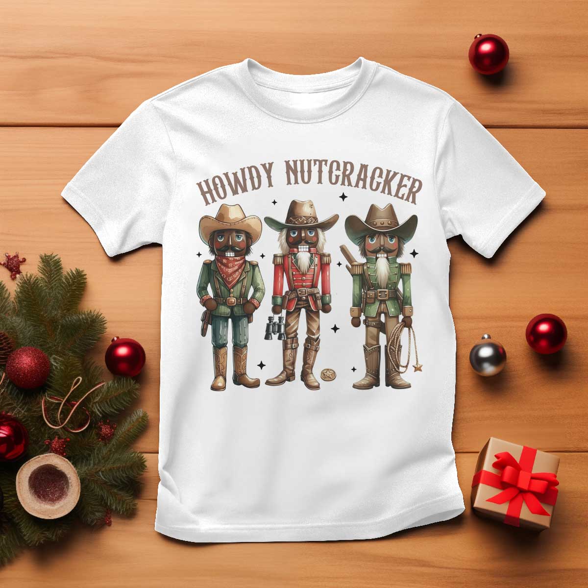 Nutcracker Cowboy Christmas Western Country Howdy T Shirt - Wonder Print Shop