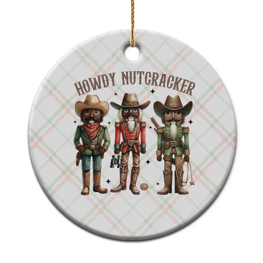 Nutcracker Cowboy Christmas Western Country Howdy Ceramic Ornament - Wonder Print Shop